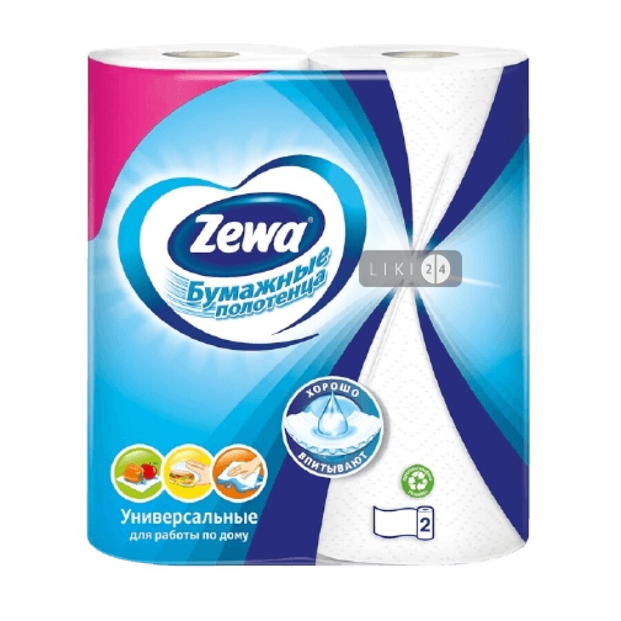 Бумажные полотенца Zewa 2 шт: цены и характеристики