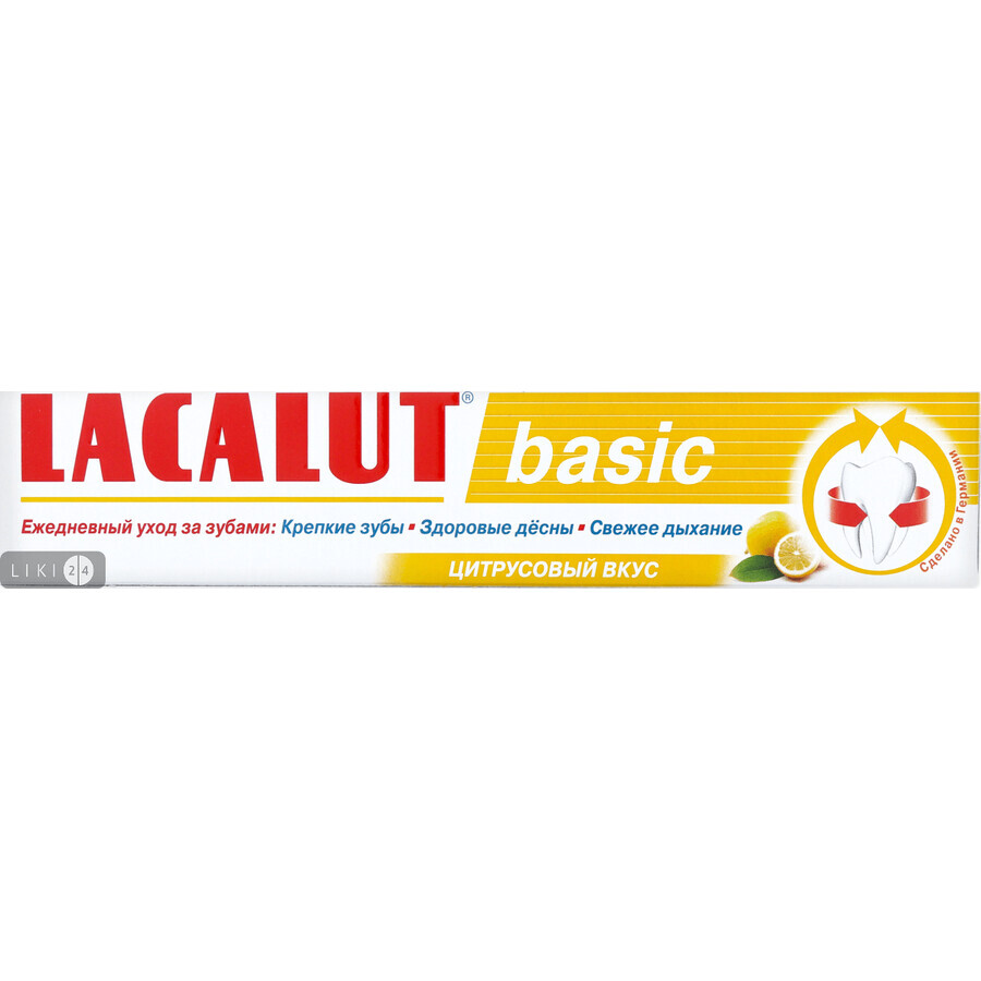 Лакалут базик (lacalut basic) цитрусовый зубная паста 75 мл: цены и характеристики