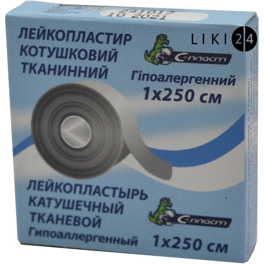Лейкопластир котушковий тканинний с-пласт 1 см х 250 см картон. шпулька, картон. уп.: ціни та характеристики