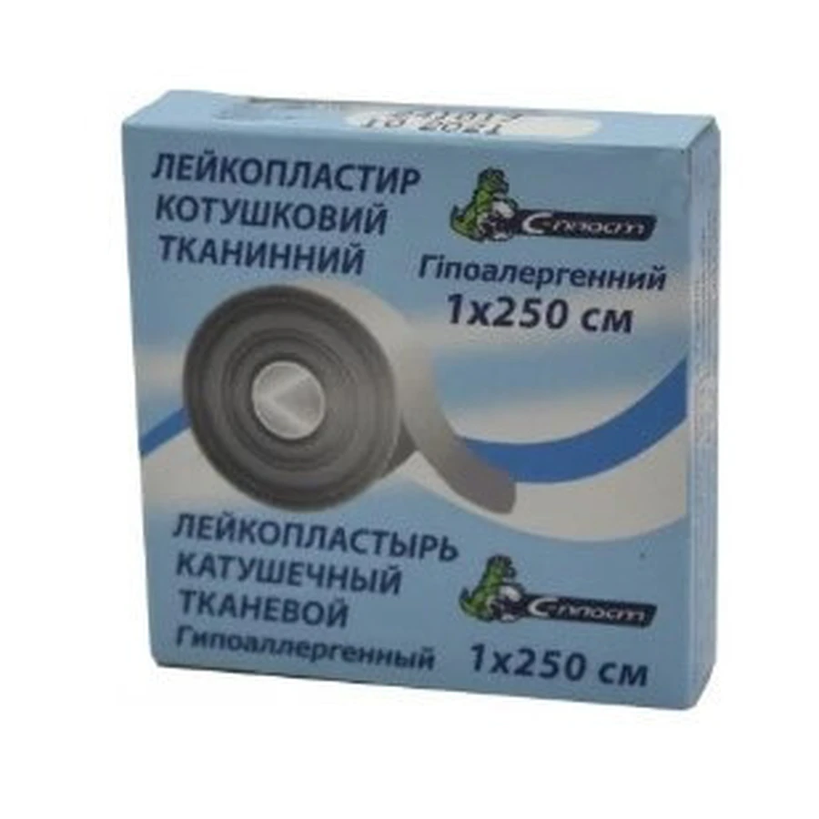 Пластир катушечний на тканинній основі 1 см х 250 см: ціни та характеристики