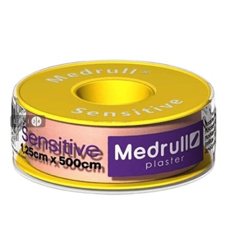 Лейкопластир медичний в рулонах Medrull Sensitive 1,25 см х 500 см
