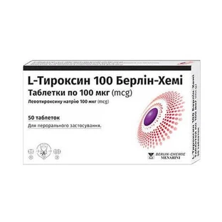 L-Тироксин 100 Берлин-Хеми табл. 100 мкг блистер №50