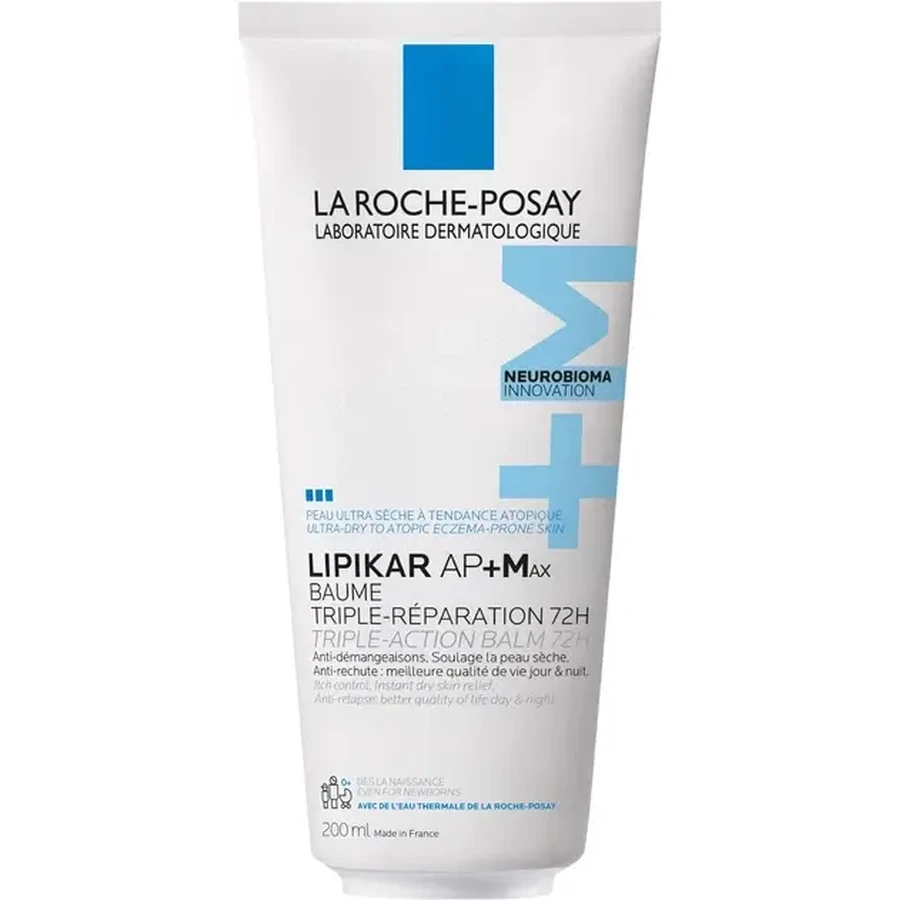 Липидовосстанавливающий бальзам La Roche-Posay Lipikar АР + Max для ухода за сухой, очень сухой и склонной к атопии кожей лица и тела для младенцев, детей и взрослых 200 мл: цены и характеристики