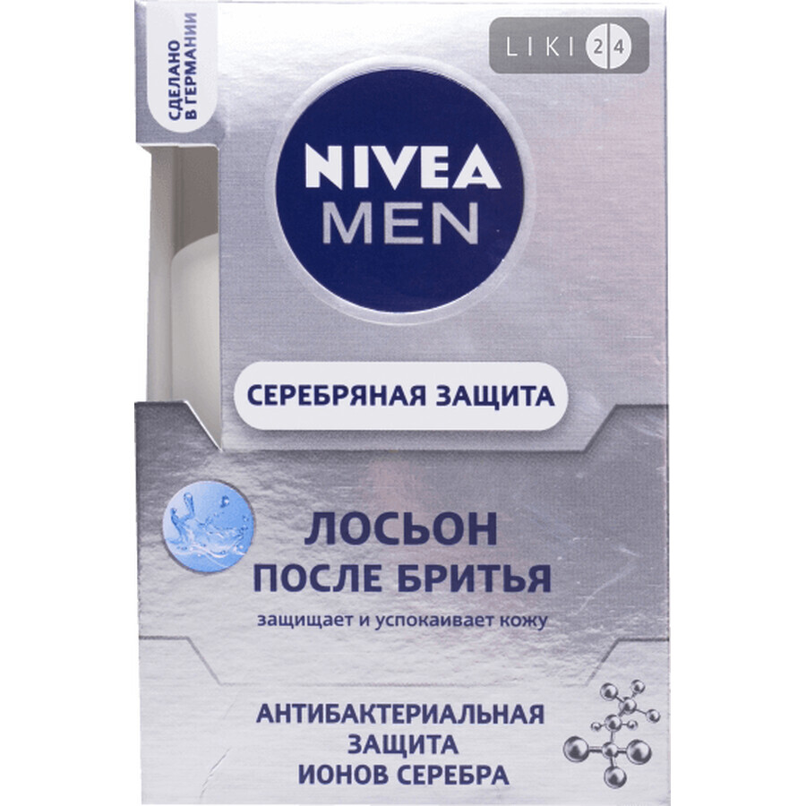 Лосьйон після гоління Nivea Men Срібний захист з іонами срібла і антибактеріальним ефектом 100 мл: ціни та характеристики