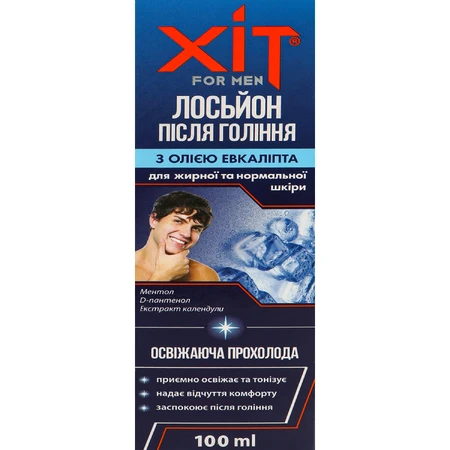 Лосьйон після гоління "хит" 100 мл, з олією евкаліпту: ціни та характеристики
