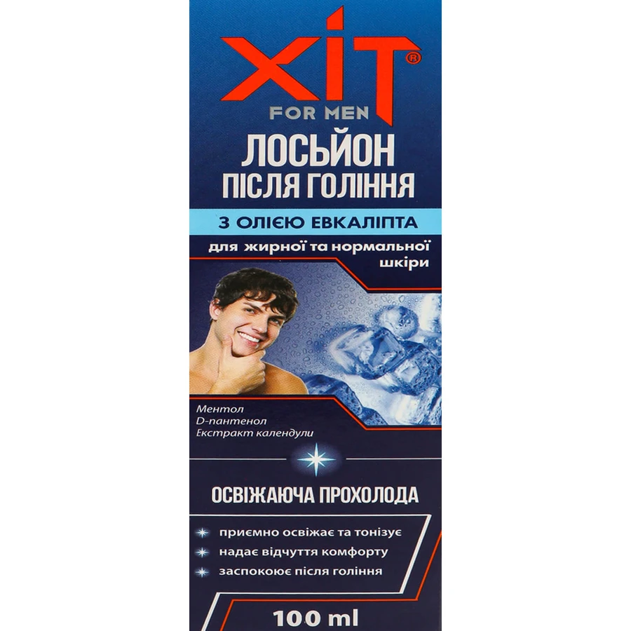 Лосьйон після гоління "хит" 100 мл, з олією евкаліпту: ціни та характеристики