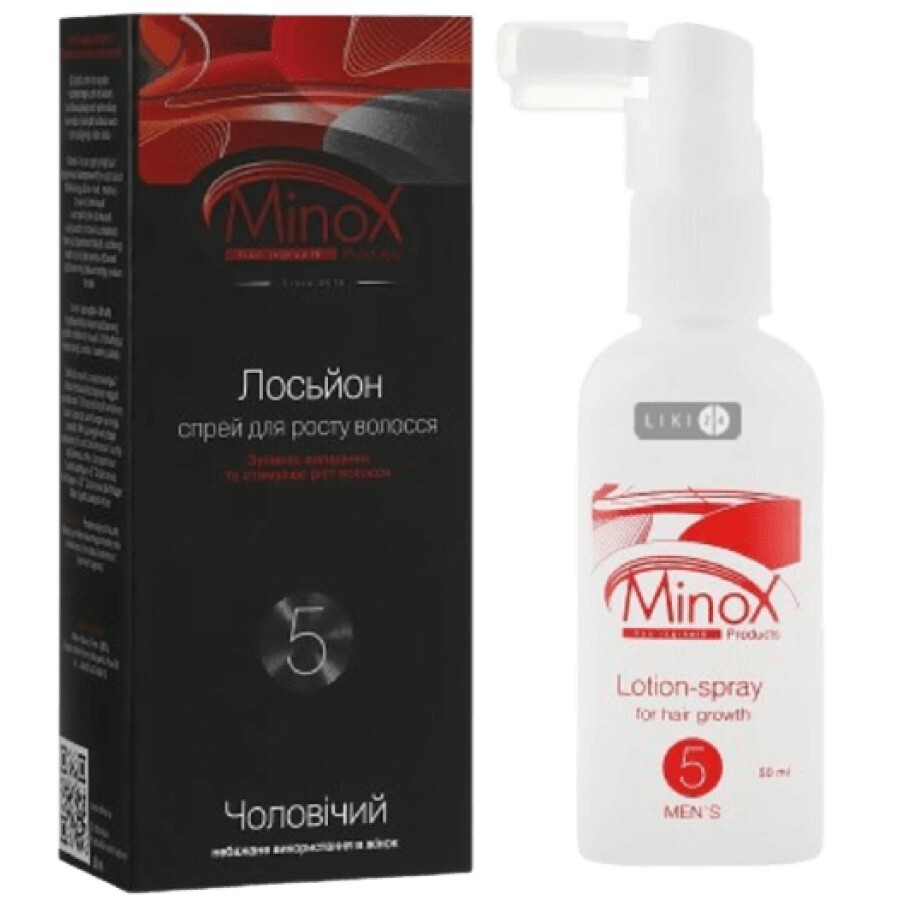 Лосьйон для волосся MinoX 5 Lotion-Spray For Hair Growth для росту волосся чоловічий, 50 мл: ціни та характеристики