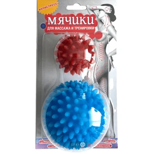 Набор массажных мячиков с шипами d58+d83