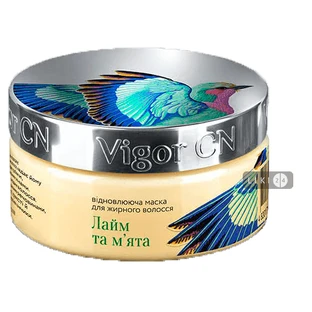 Маска відновлююча Vigor для жирного волосся лайм і м'ята 180 мл