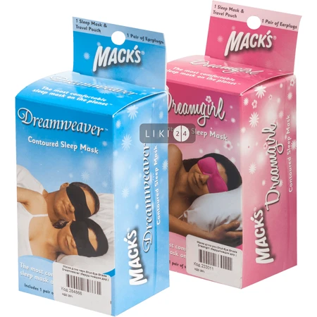Набір для сну Mack's маска Shut - Eye Shade Dreamweaver 2034-9, беруші Original SafeSound + дорожній мішок: ціни та характеристики