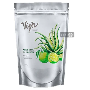 Альгинатная маска Vigor Cosmetique Naturelle Алоэ Вера и Лимон Увлажняющая 200 мл