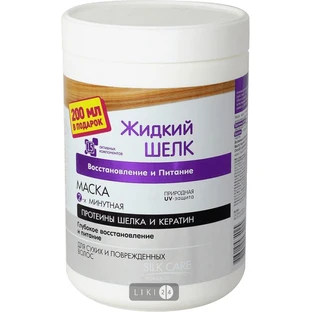 Маска Dr. Sante Рідкий Шовк Відновлення та живлення для сухого і пошкодженого волосся 1000 мл