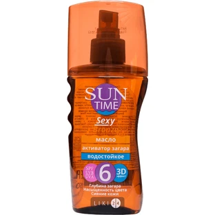 Олія Біокон Sun Time Sexy Bronze Активатор засмаги SPF 6, 150 мл