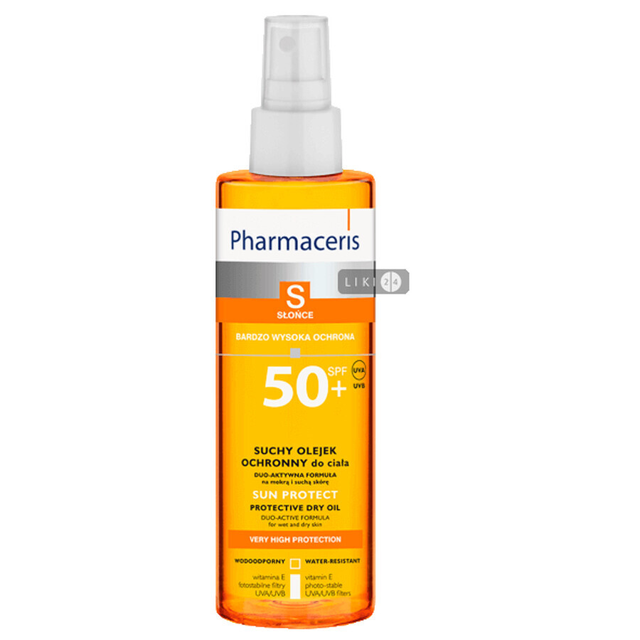 Олія Pharmaceris S Protective Dry Oil SPF50, 200 мл: ціни та характеристики