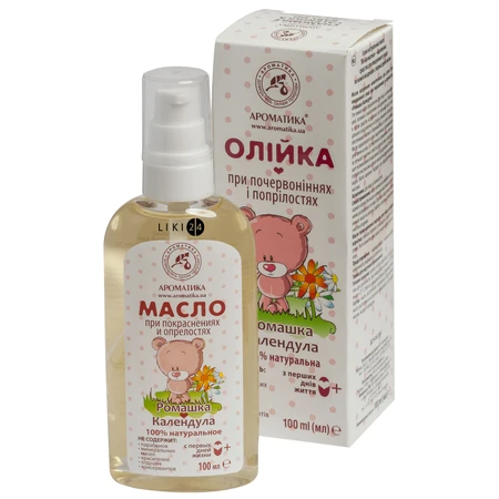 Масло для детей Ароматика Ромашка-Календула для ежедневного ухода при почервоніннях і попрілостях 100 мл: цены и характеристики