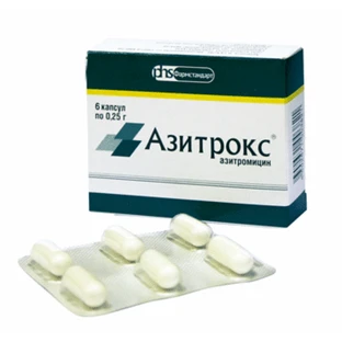 Азитрокс 250 табл. в/о 250 мг №6