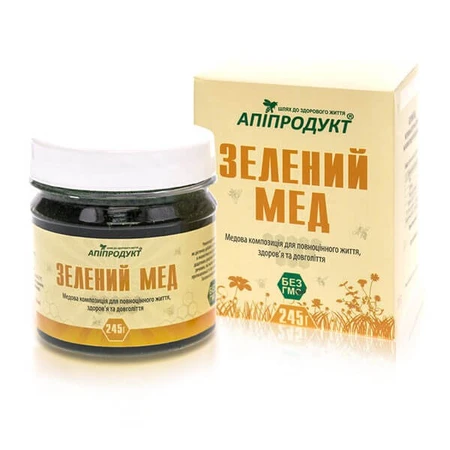 Медовая смесь Апипродукт Зеленый мед 245 г: цены и характеристики