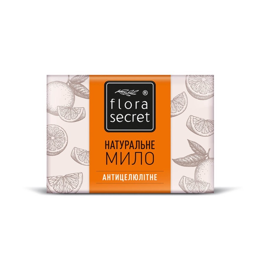 Тверде мило Flora Secret антицелюлітне з апельсиновим маслом, 75 г: ціни та характеристики