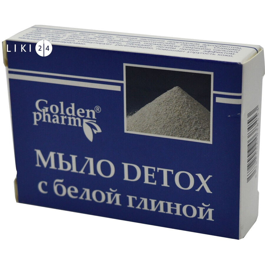 Твердое мыло Голден-Фарм Detox с белой глиной, 70 г: цены и характеристики