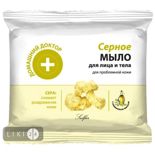 Тверде мило Домашній Доктор для обличчя і тіла Сірчане, 70 г