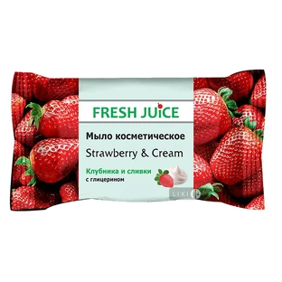 Твердое мыло Fresh Juice Strawberry & Cream, 75 г
