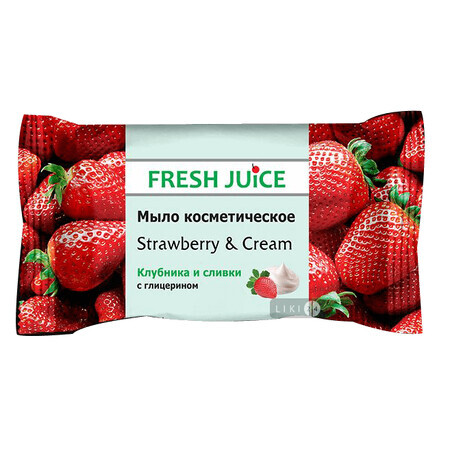 Твердое мыло Fresh Juice Strawberry & Cream, 75 г