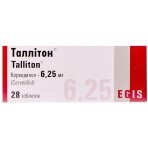 Таллітон табл. 6,25 мг блістер №28: ціни та характеристики