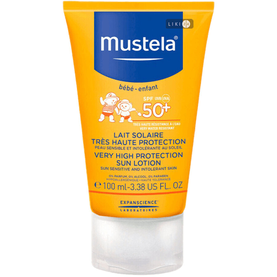 Мінеральний сонцезахисний крем Mustela Sun Pange SPF50 + 100 мл: ціни та характеристики