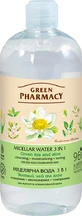 Мицеллярная вода Green Pharmacy 3 в 1 Зеленый чай и алое 500 мл