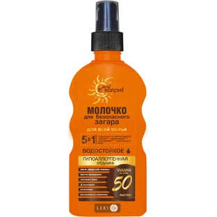 Молочко для безопасного загара Мой Каприз для всей семьи SPF 50 200 мл