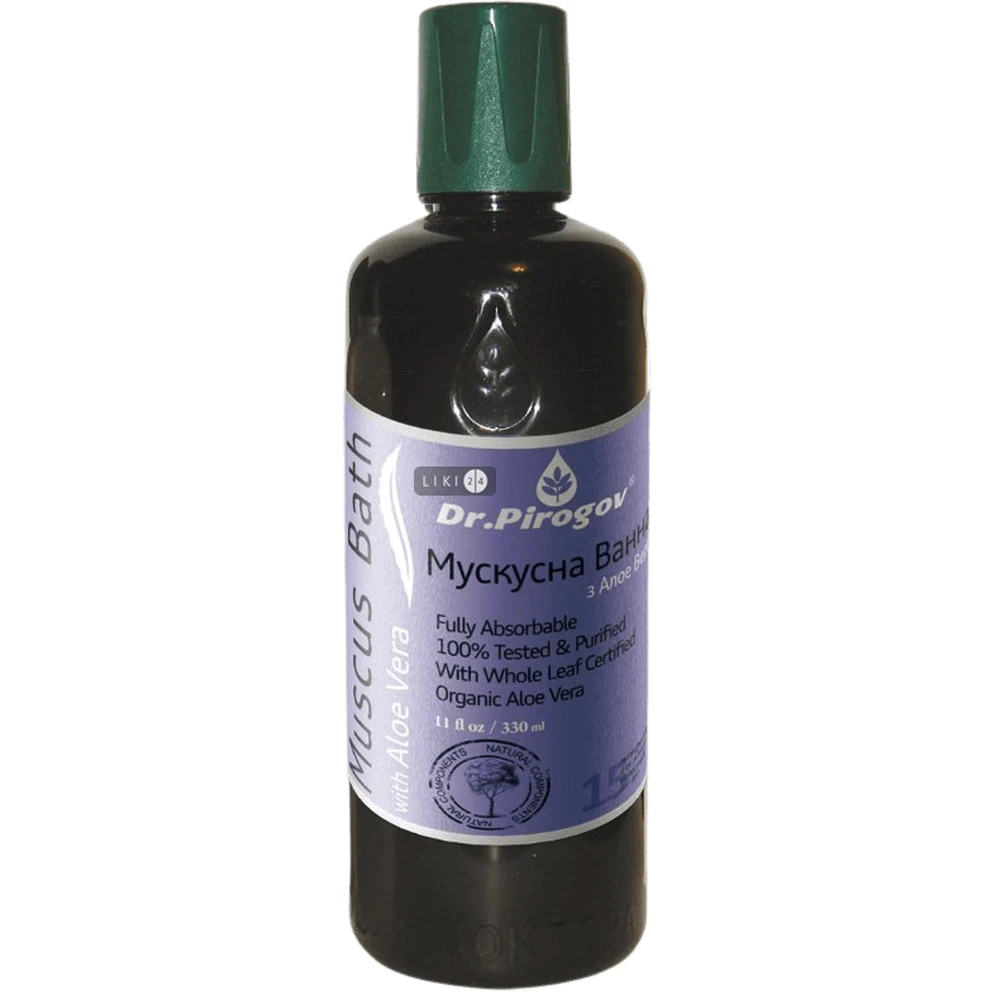 Концентрат для ванн Dr. Pirogov, 15 минералов Muscus Bath with Aloe Vera, 330 мл: цены и характеристики