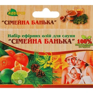 Набір натуральних ефірних масел Адверсо Сімейна банька для сауни та лазні 20 мл