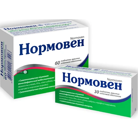 Нормовен табл. п/о 450 мг + 50 мг №30: ціни та характеристики