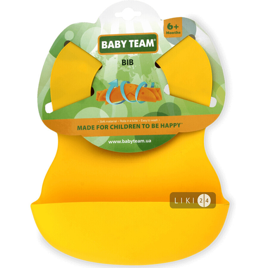 Нагрудник Baby Team гумовий від 6 місяців 6500: ціни та характеристики