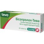 Бисопролол-Тева табл. п/плен. оболочкой 5 мг блистер №30: цены и характеристики