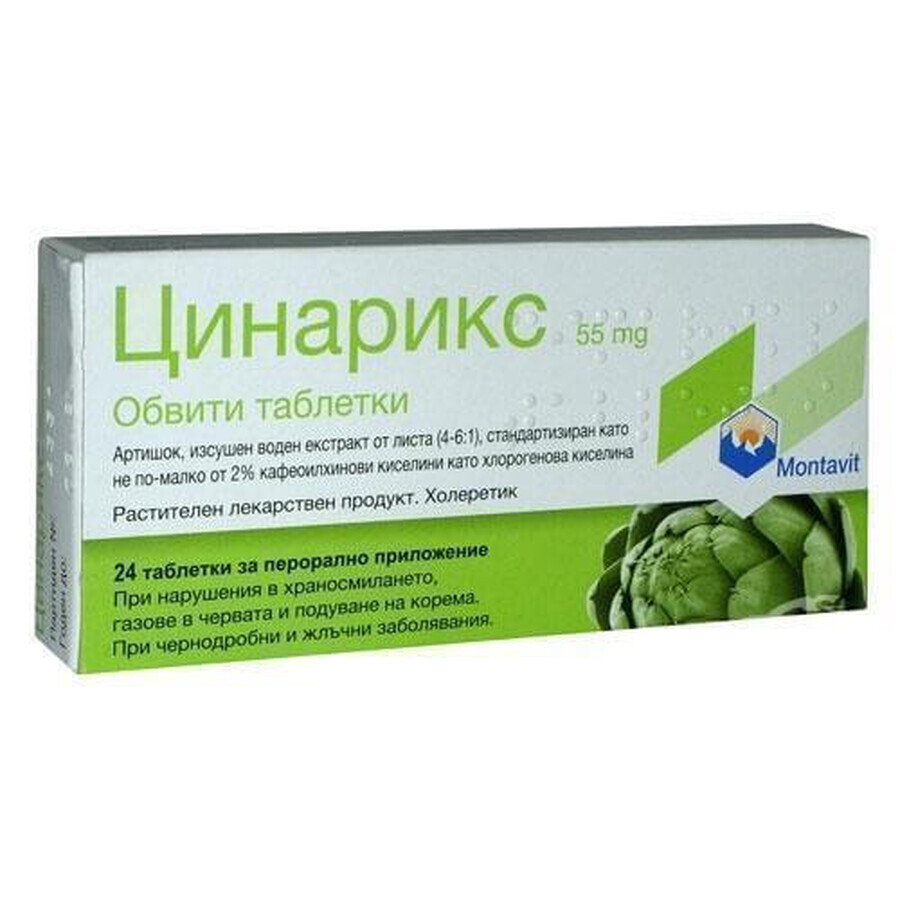 Цинарикс таблетки п/о 55 мг №24