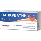 Панкреатин Форте табл. в/о кишково-розч. 0,192 г блістер №20