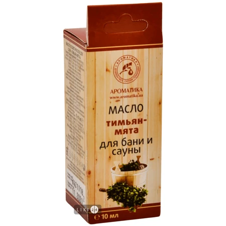 Масло эфирное Ароматика Тимьян-Мята для бани и сауны 10 мл: цены и характеристики