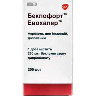 Беклофорт аэр. д/инг. дозир. 250 мкг/доза баллон 200 доз