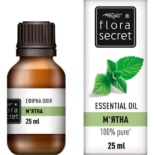 Масло эфирное фасованное тм "flora secret" 25 мл, мятное