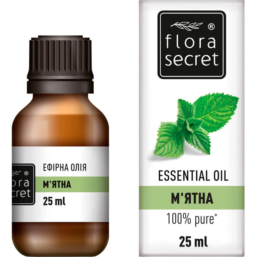 Масло эфирное фасованное тм "flora secret" 25 мл, мятное: цены и характеристики