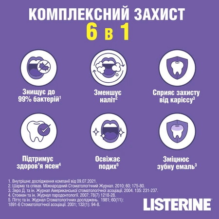 Ополаскиватель для ротовой полости Listerine Total Care 500 мл: цены и характеристики