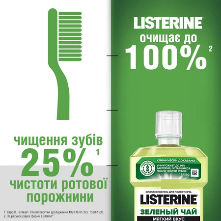 Ополаскиватель для полости рта Listerine Зеленый чай 500 мл: цены и характеристики