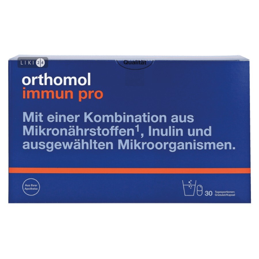 Orthomol Immun pro гранулы восстановления нарушений кишечной микрофлоры и иммунитета 30 дней: цены и характеристики
