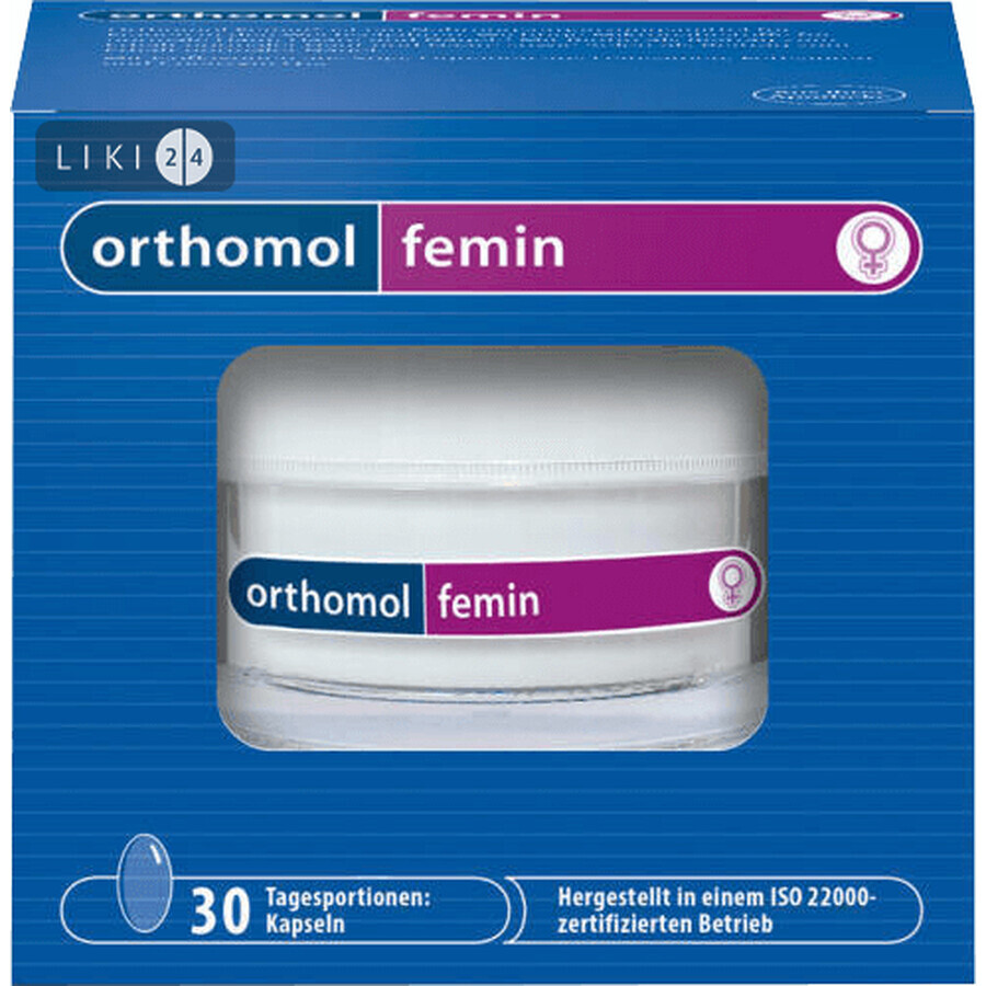 Ortomol Femin 30 дней: цены и характеристики