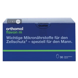 Orthomol Flavon M капсули при лікуванні передміхурової залози чоловіків 30 днів