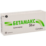 Бетамакс табл. 50 мг блістер №30: ціни та характеристики