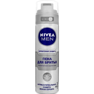 Пена для бритья Nivea Men Серебряная защита с ионами серебра 200 мл