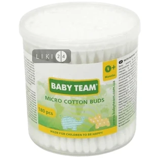 Ватні палички дитячі Baby Team 180 шт