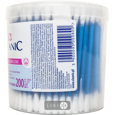 Ватные палочки Cleanic Классик 200 шт: цены и характеристики